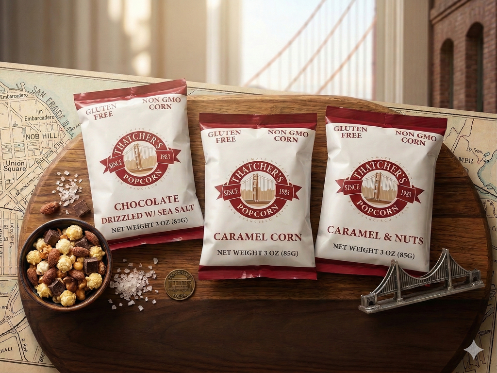 Gourmet Popcorn Snack Pack - 24 Count (3oz Bags) | Thatcher's
