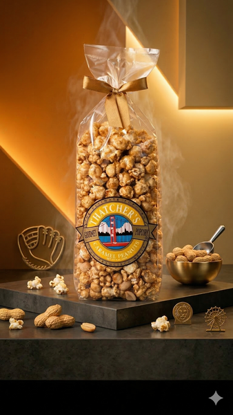 CARAMEL PEANUT 8OZ GOURMET POPCORN