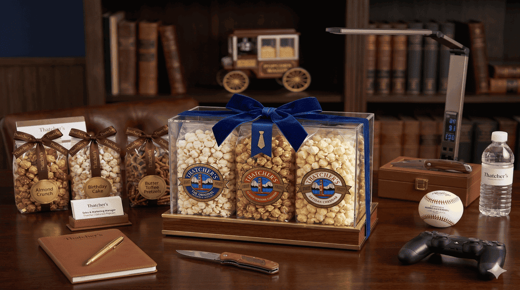 Popcorn gift set designed for Fathers Day surprise