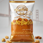 Bag of Thatchers caramel corn with a blurred background