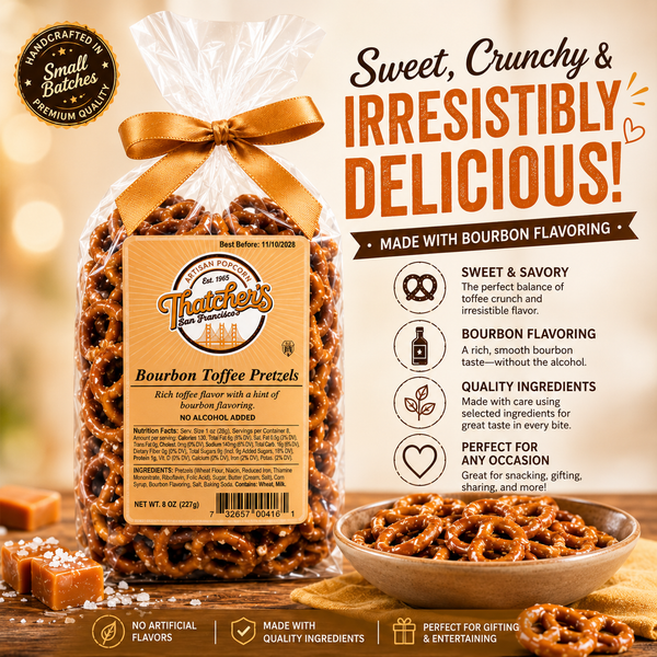 Bourbon Toffee Pretzels 8 oz