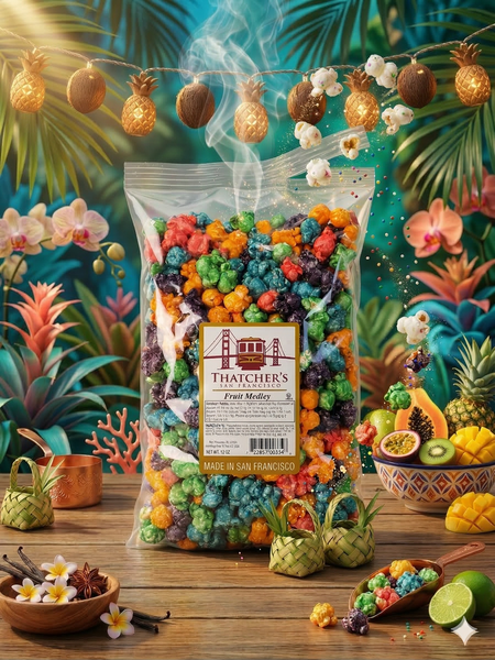 GOURMET RAINBOW FRUIT FLAVORED 12 OZ POPCORN