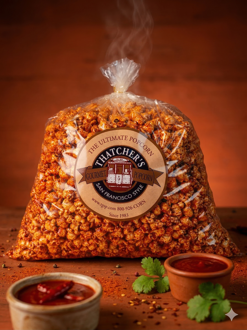 感謝価格！クッションタグpopcorn No.271 Spicy Sriracha Gourmet Popcorn - Sweet & Spicy Snack | Thatcher's