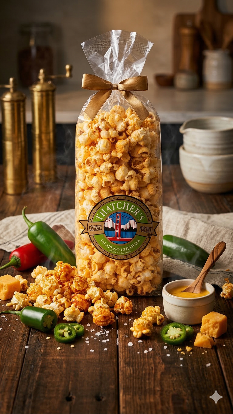 Jalapeno Cheese Popcorn | Gourmet Snack in Deluxe Bags | Thatcher's