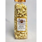 Bag of Thatcher's Za'atar Popcorn with a clear label on a gray background